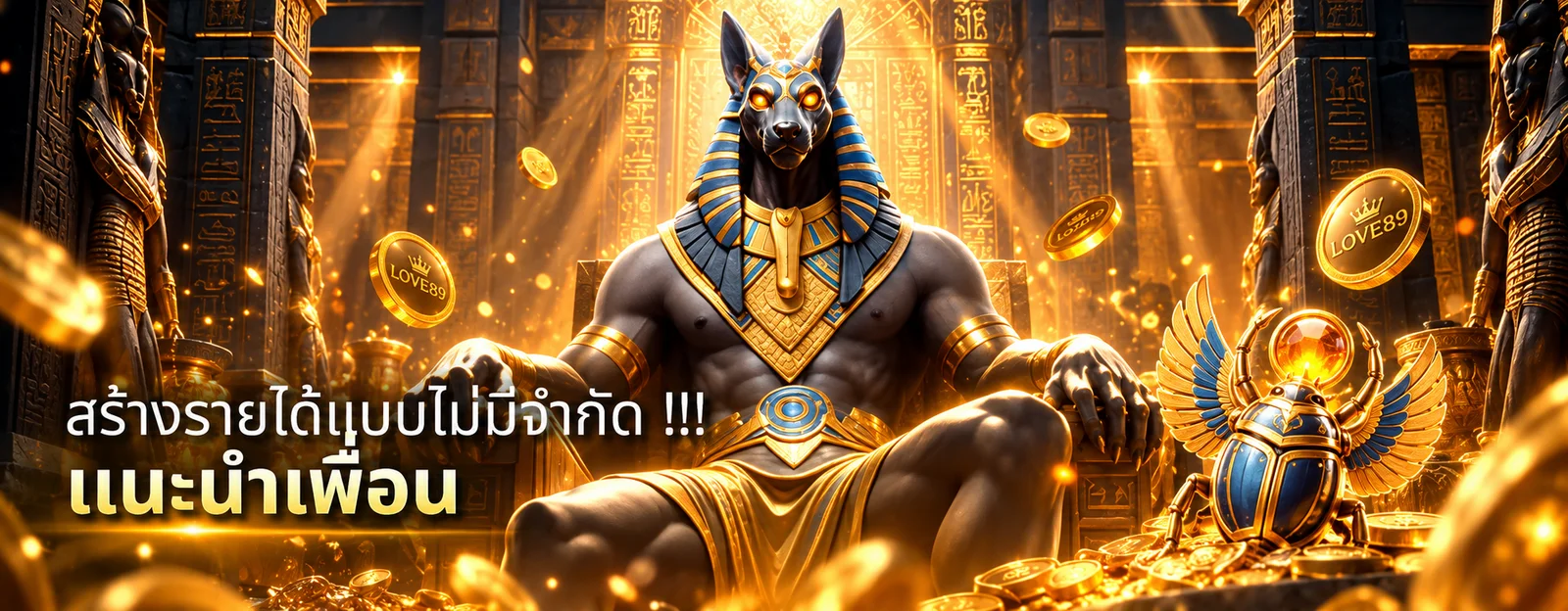 LOVE89 โปรแกรมแนะนำเพื่อนในธีมอียิปต์
